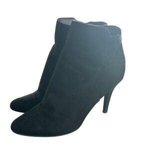 Black Suede Pointed Toe Stiletto Heel‎ Ankle Boots Booties Shoes